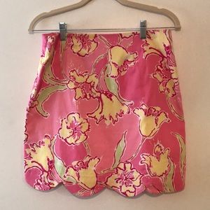 Lilly Pulitzer Scalloped Skirt Size 2
